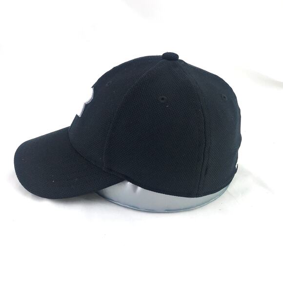 Under Armour Black YOUTH Baseball Hat Wicking Flex Fabric Small - Picture 2 of 5